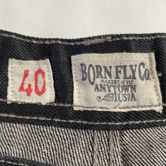 Born Fly Co button fly straight leg jeans SZ 40 - Picture 6 of 13